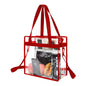 PVC transparent bag, square oversized travel tote bag, storage bag portable shoulder shopping bag, clear bag for stadium events