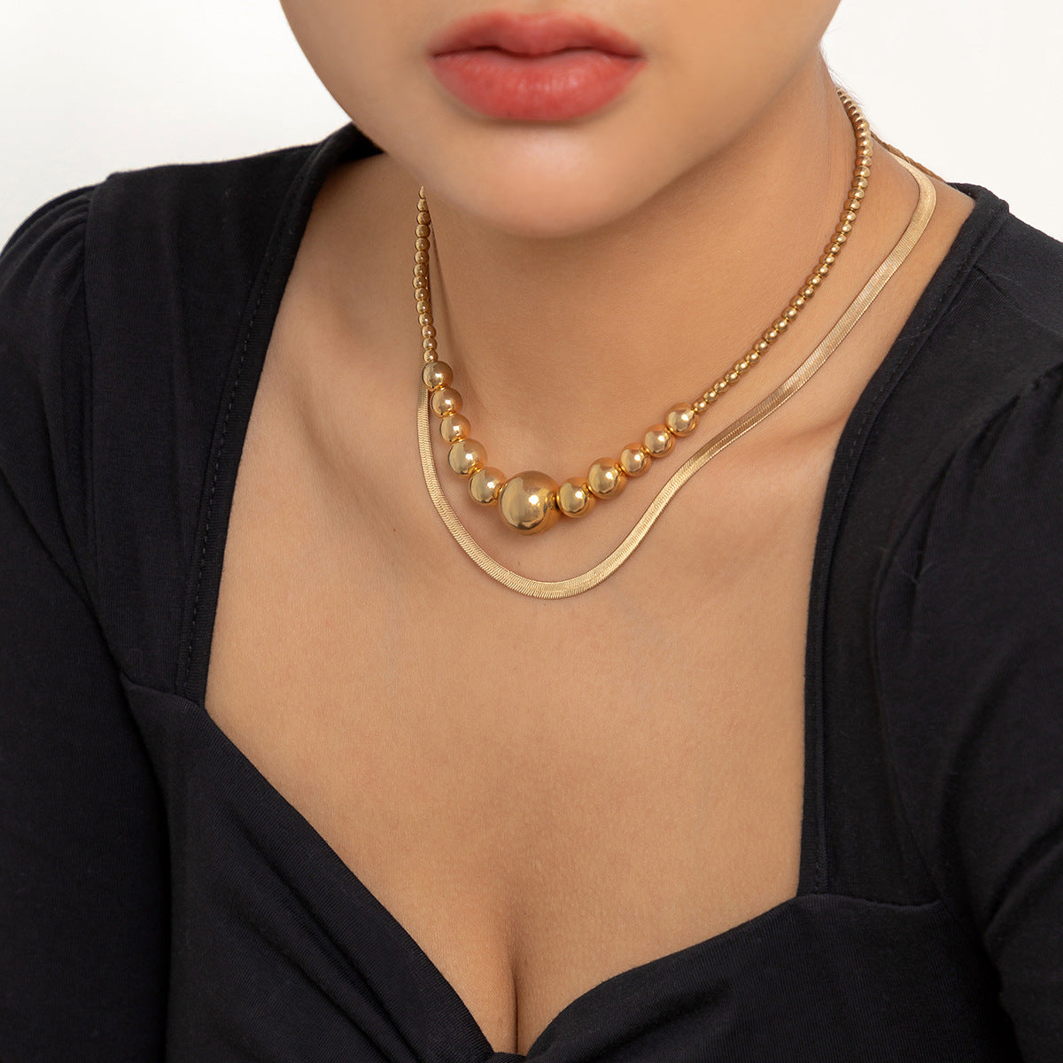 Exaggerated Multi-Layer Tassel Beaded Necklace