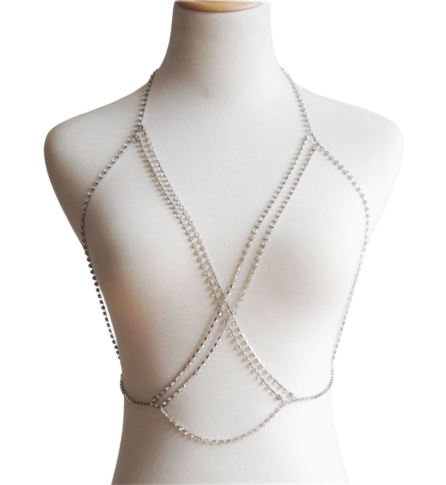 Sexy Bohemian Beach Necklace With Multi-tiered Cross Body Chain