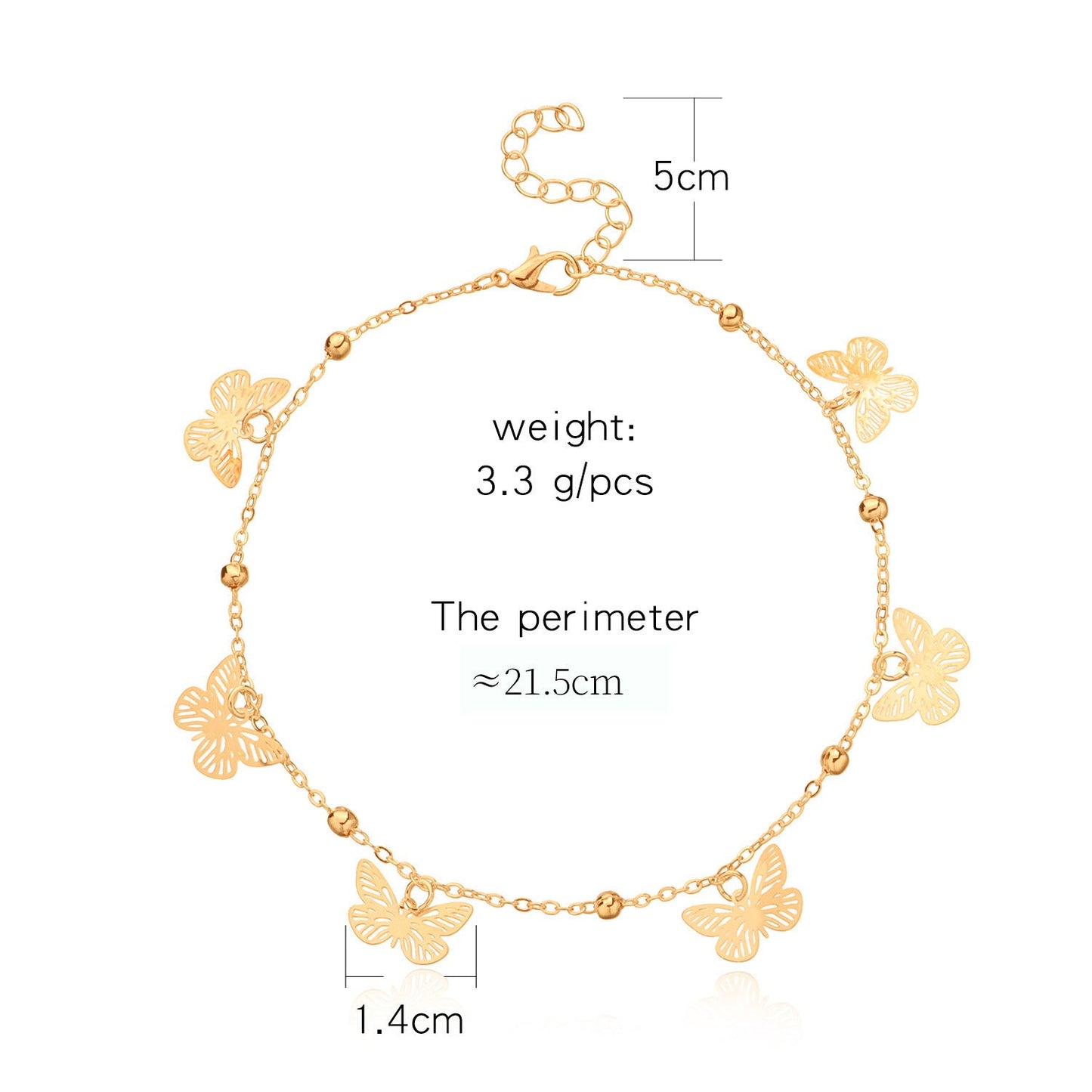 Beach Fashion Butterfly Pendant Ankle Jewelry