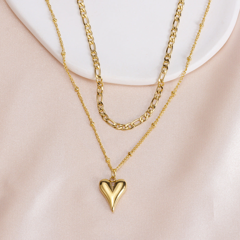 Double Layered Paperclip Chain Necklace