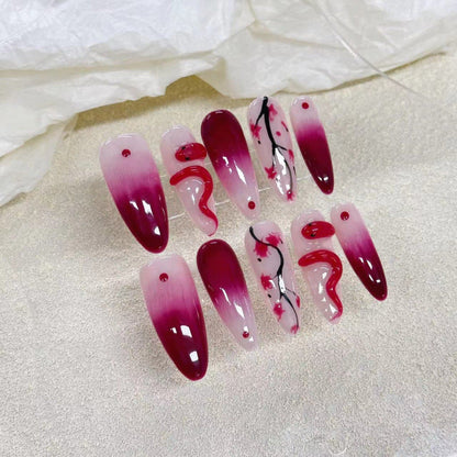 1023- Handmade press on nails fake nails removable