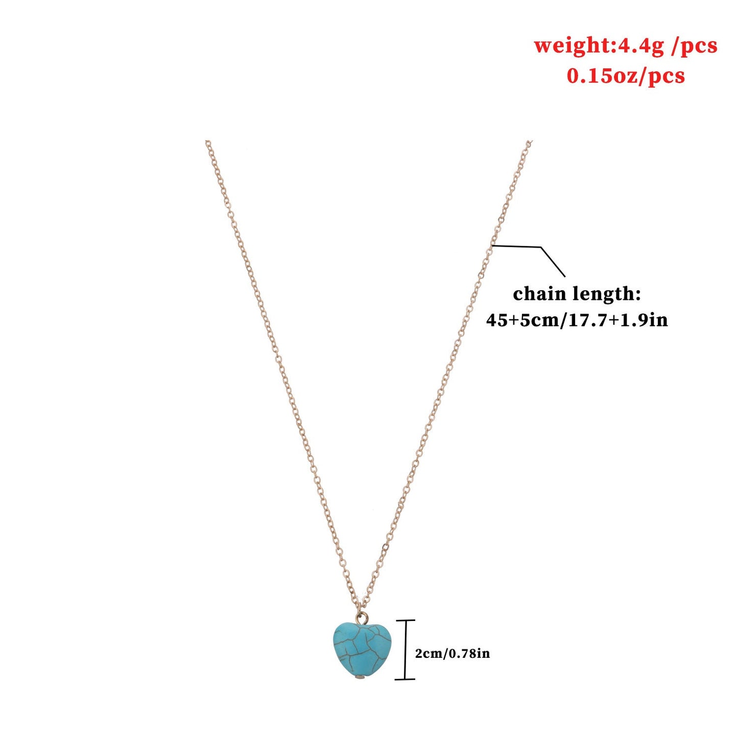 Natural Turquoise Pendant Necklace