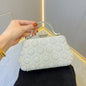 Vintage Pearl Tote Clutch Wedding evening clutch Dinner bag M4676-089113
