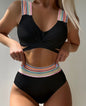 Women's Sexy Bikini Swimsuit Two Piece with Straps Beach Swimwear