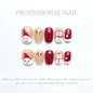 Christmas Collection Merry Christmas Heavy Industry Handmade Nail Art Long Short Fake Nails