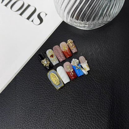 Press on Nails pure handcrafted design smudge patch Press on Nails nail piece advanced sense batch
