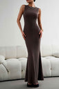 Sleeveless Tights Fashion Elegant Women's Slim Fit Women's Sleeveless Pleated Maxi Dress
