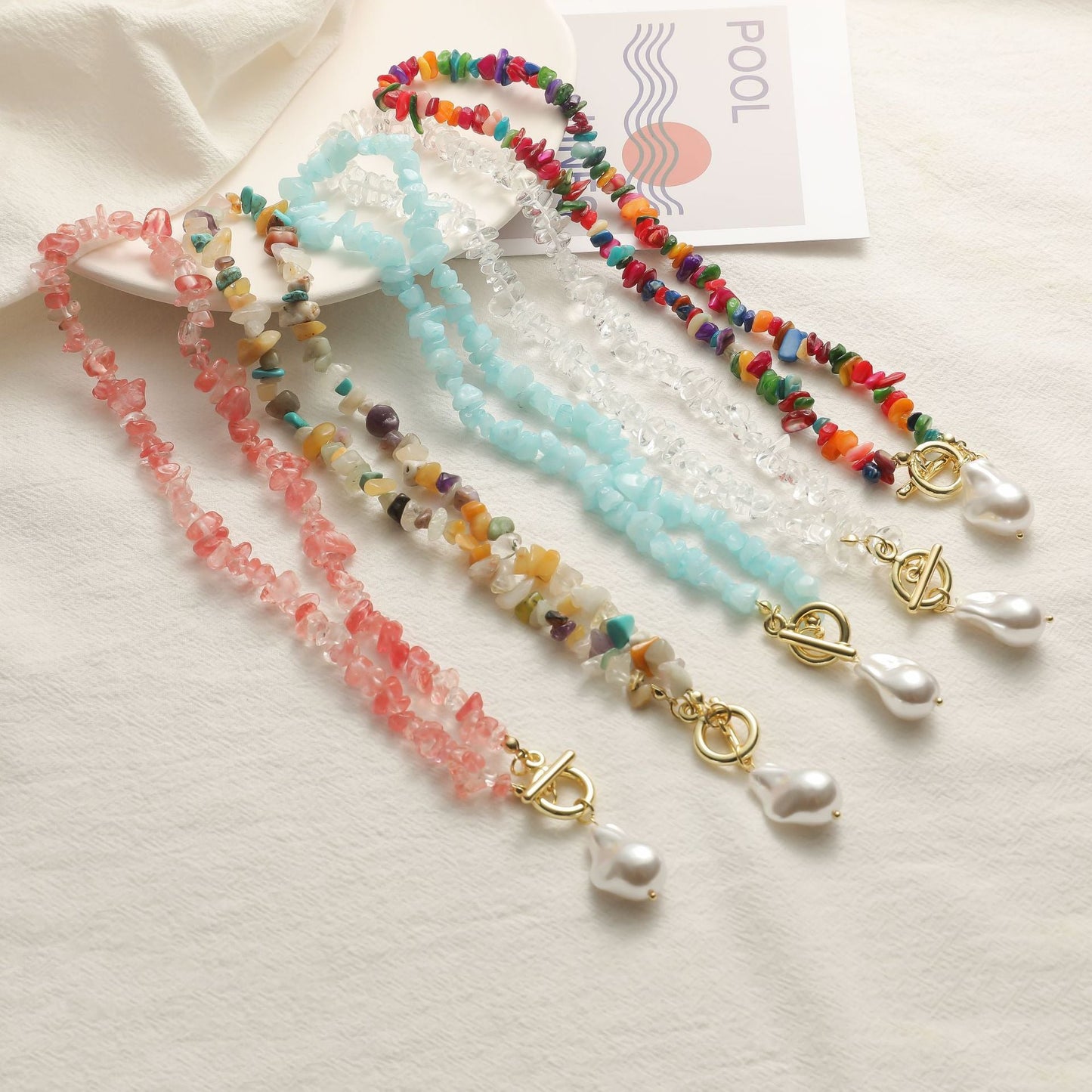 Natural Stone Bead Necklace