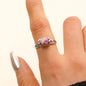 Vintage Natural Stone Open Ring Minimalist Fashion All-Match Band