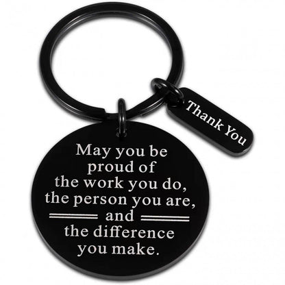 Stainless Steel Keychain Thanksgiving Inspirational Gifts for Family, Friends and Colleagues