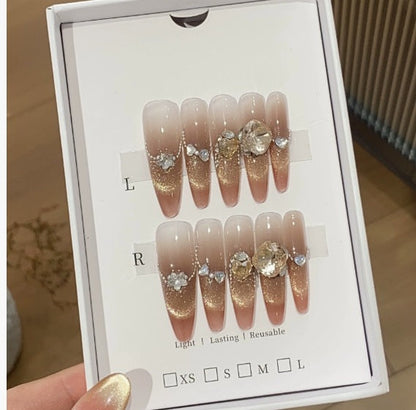 1035- Handmade press on nails fake nails removable
