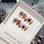 Spice Girl Sweet Cool Crocodile Pattern Pure Hand-Painted Press on Nails White Advanced Sense Fake Nails
