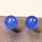Natural Agate Stud Earrings Simple Round Bead Earrings