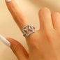 Exaggerated Alloy Round Square Geometric Electroplated Bracelet Fashion Minimalist