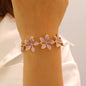Fashion Geometric Flower 3D Vacation Style Necklace & Bracelet Set