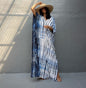 Cotton Ombre Beach Robe ¨C Loose Striped Bikini Cover-Up Dress, Vacation Maxi Kimono