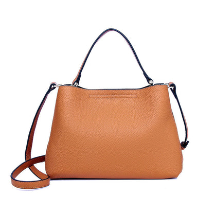 Elegant Genuine Leather Handbag - Fashionable Casual Leather Tote Purse & Shoulder Crossbody Bag for Women