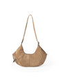 Large capacity suede shoulder bag, slouch bag, vintage casual bag hobo