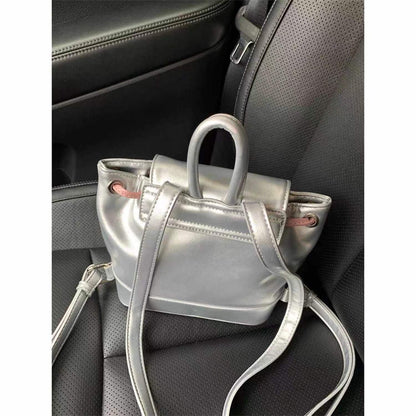 Backpack Purse for Girls Teens, Female New Out Silver Backpack, Casual Backpack Purse