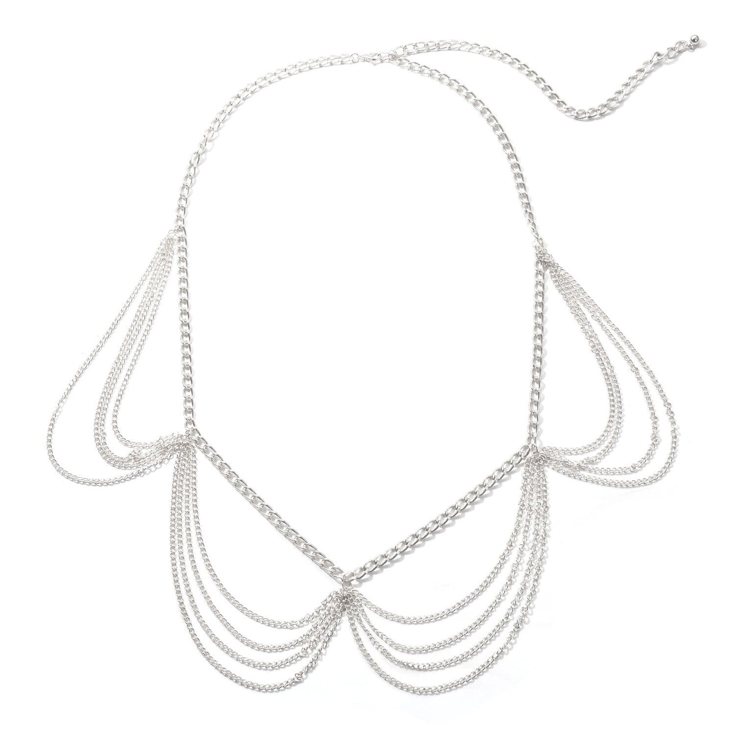 Sexy Beach Bikini Thin Belly Chain Simple Geometric Exaggerated Fringe Waist Chain Jewelry