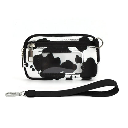 Transparent PVC Large Card Bag – Wrist Bag with Compartments for Bank Card & Change Storage, Portable Wristlet Purse