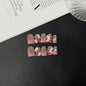 New Type A Sweet Cool Babes Sweet Ice Through Blush Nail 3D Carving Press on Nails Pure