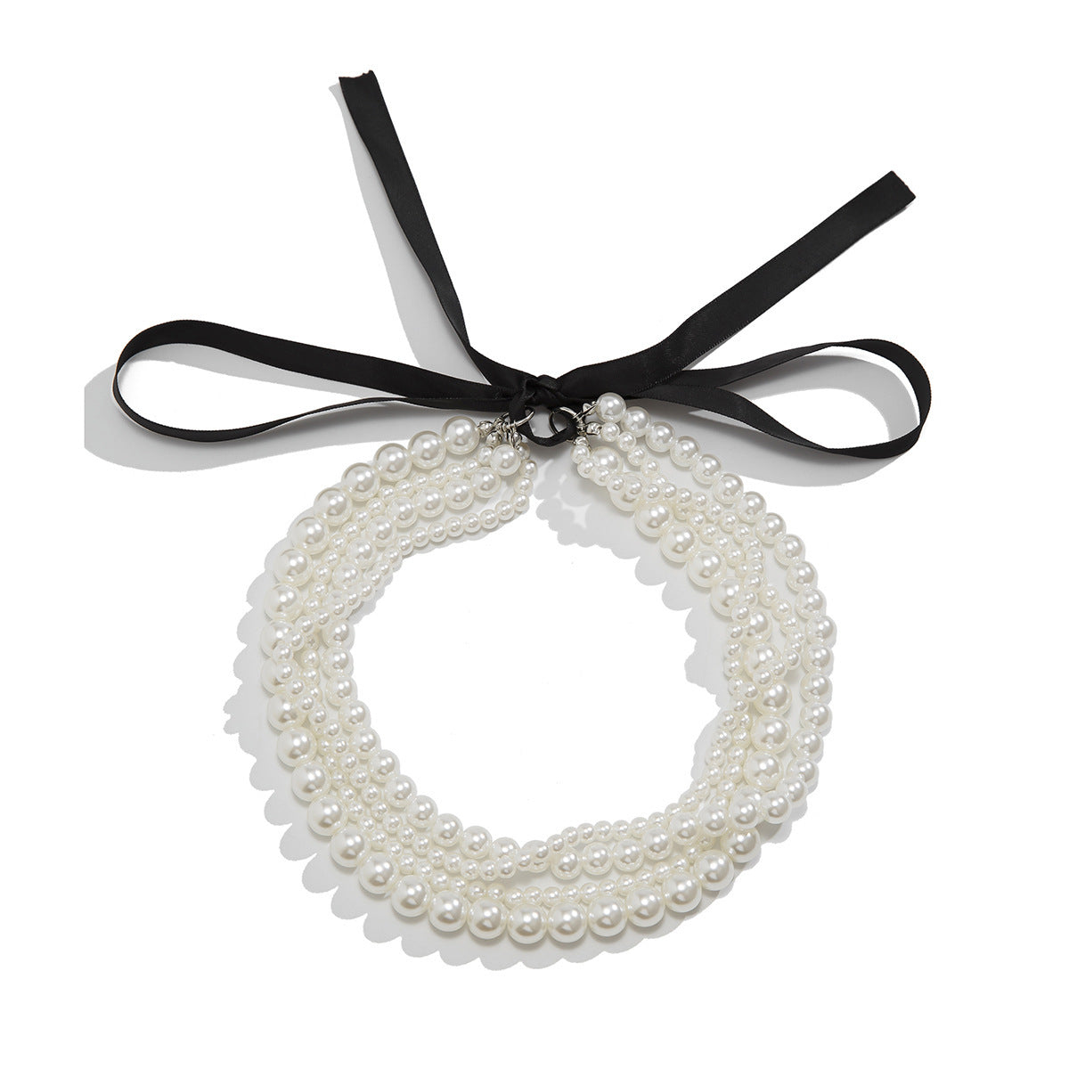 Elegant Multilayer Imitation Pearl Chain Necklace Women