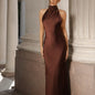 Satin Slip Dress with Low Back
