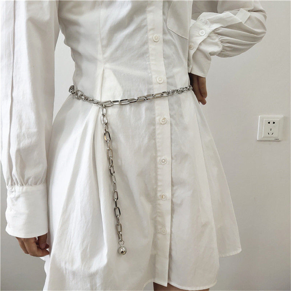 Lady Style Chain Metal Belt Cheap Women Belt Strap