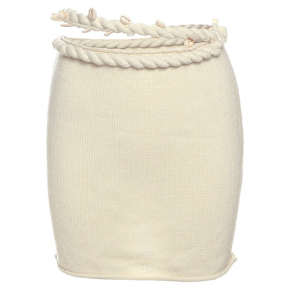 Wind summer fashion creative street sexy babes sleeveless navel knitted skirt set
