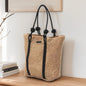 Hollow-Out Paper Rope Woven Tote – Large Straw Shoulder Bag, Commuter Beach Portable Purse