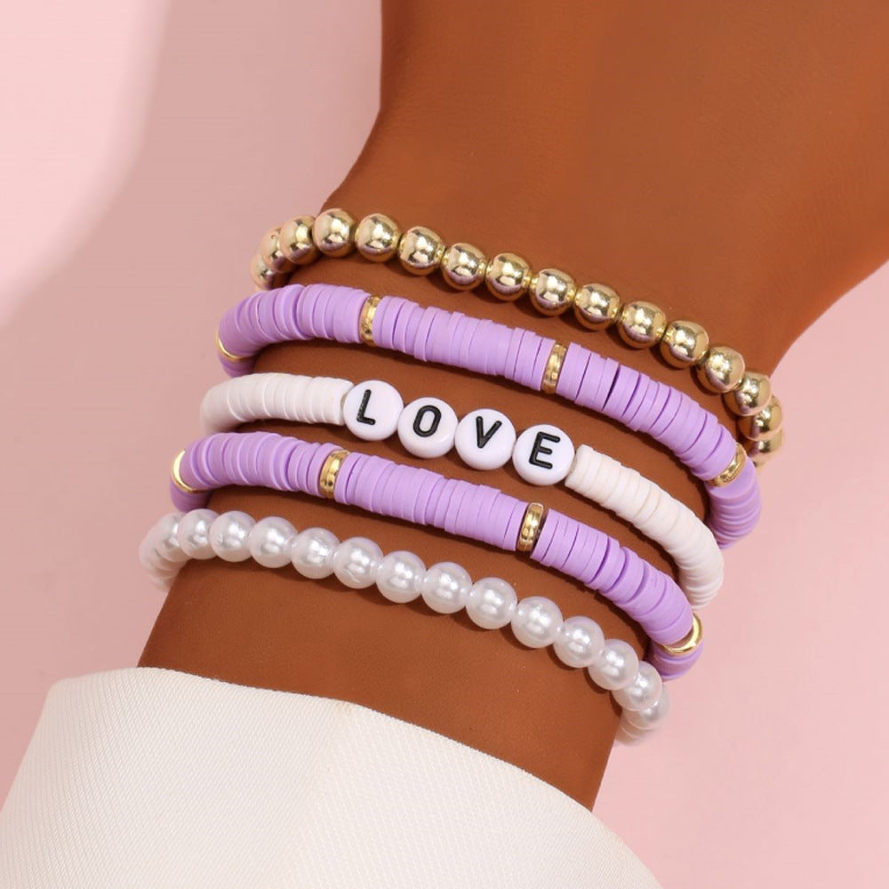 Bohemian Colorful Elastic Beaded Bracelet for Women