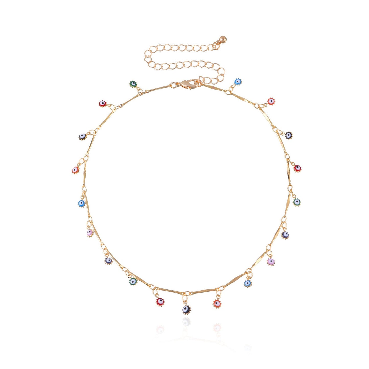 Colorful Bead Chain Necklace