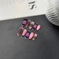 Night Neon Punk Sweet Cool Press on Nails Black Simple Nail Babes Almond Nail Race
