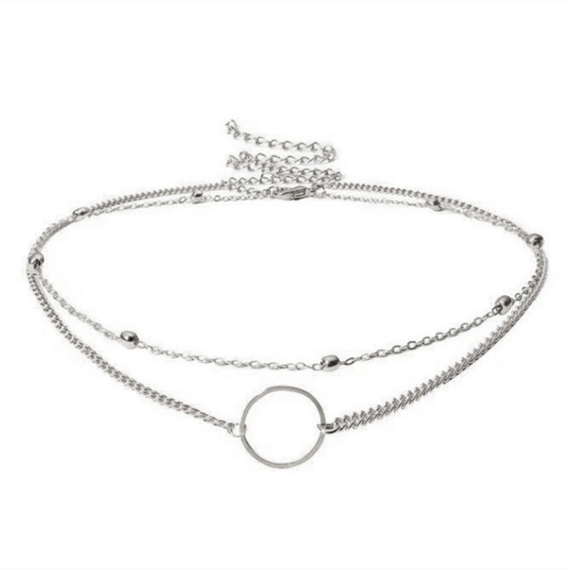 Fashion Choker Necklace Two Layer