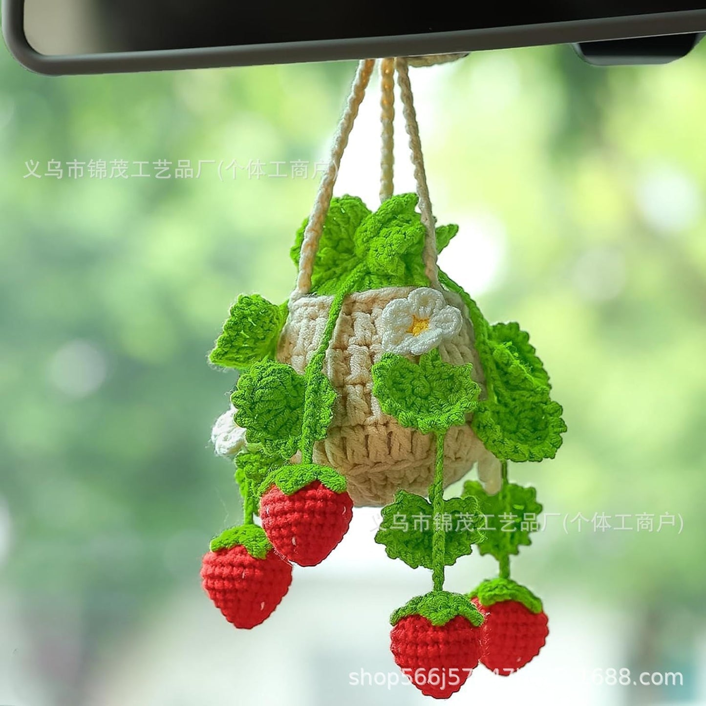 Car plant pendant Car decoration Rearview mirror pendant Creative wool in the car
