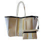 Neoprene Perforated Tote Set – Mother-Child Beach Bag, Water-Resistant Gym & Swim Duffle