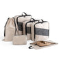 Thickened polyester cloth travel clothes storage bag, travel goods set bundle shoe cover finishing six-piece storage bag