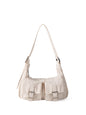 Design multi-pocket lightweight nylon shoulder armpit bag, women's versatile commuter handbag, women hobo bag small