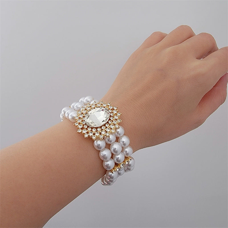 Multi Layer Pearl Beaded Necklaces Healing Crystal Jewelry Necklace