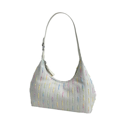 Chic Knitted shoulder Bag - Stylish Women's Summer Canvas Shoulder Bag & Small Girls Handbag Hobo