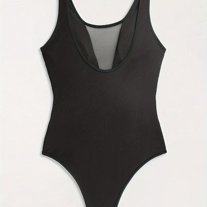 Black Tight Triangle One-piece Swimsuit Women's