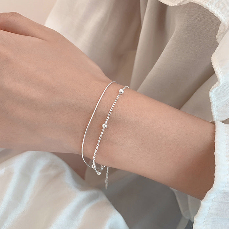 Round Bead Double Layer Bracelets for Women