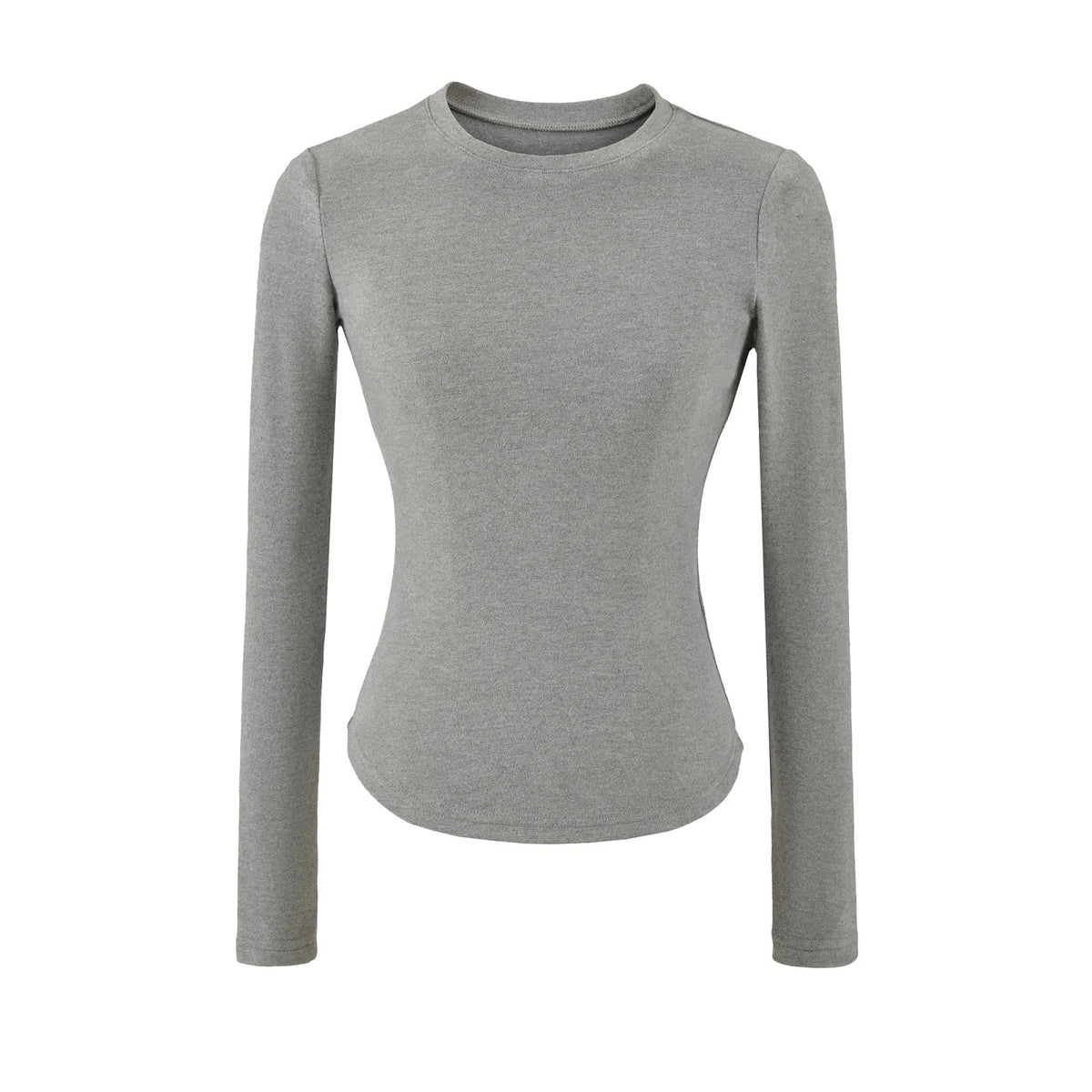 Hourglass Waist Long Sleeve T-Shirt beige