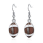 Rhinestone Football & Rugby Earrings for Women - Sparkling Sports Fan Dangle Drop Stud Earrings