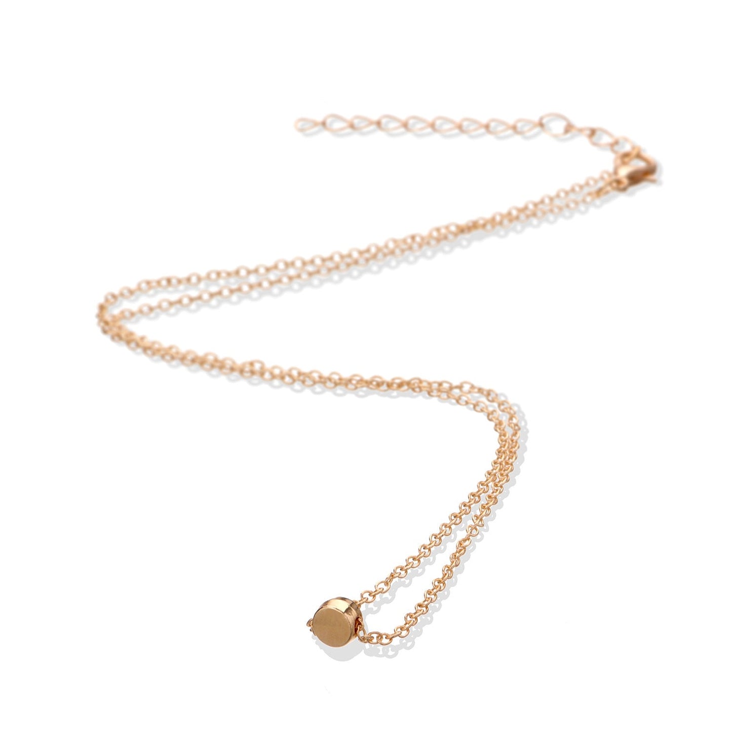 Disc Round Pendant Necklace