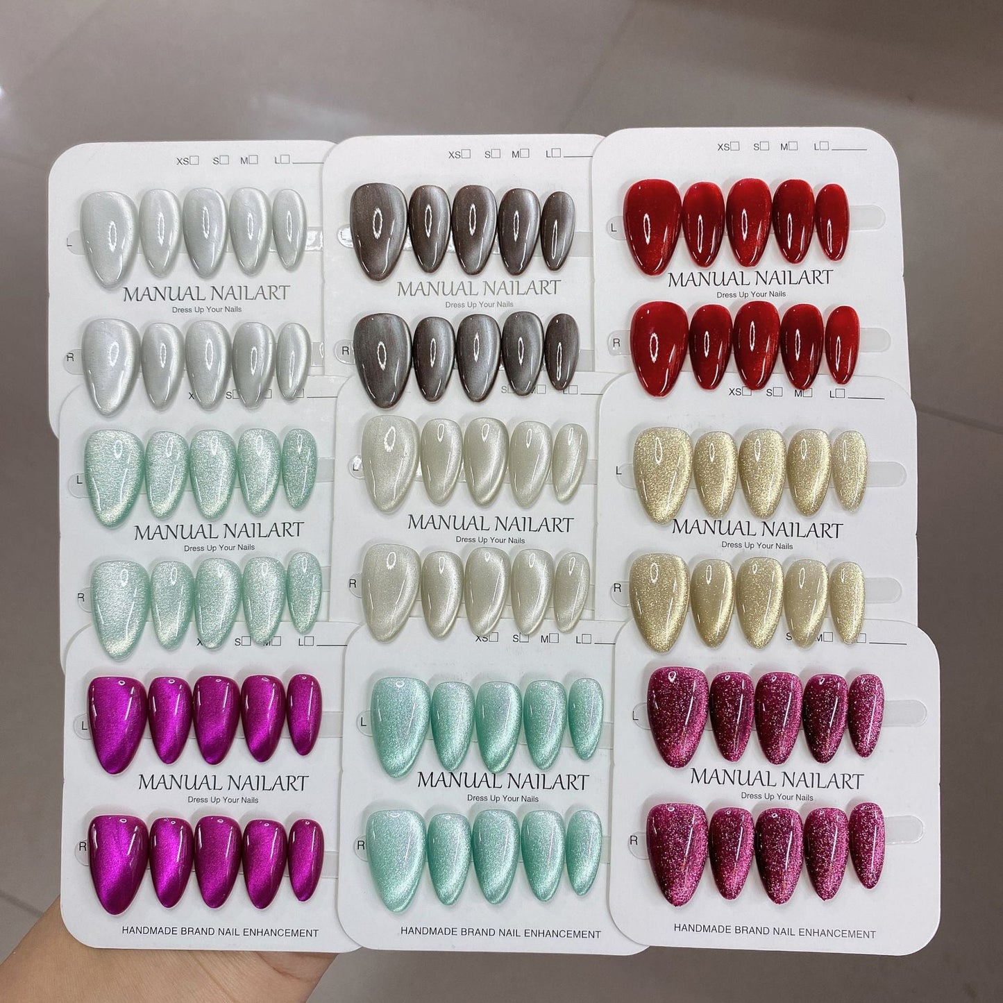 1026- Handmade press on nails fake nails removable