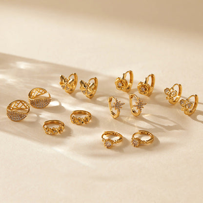 Vintage Zircon Ear Cuff Earring