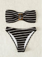 Swimsuit sexy striped tube top bikini swimsuit female bikini